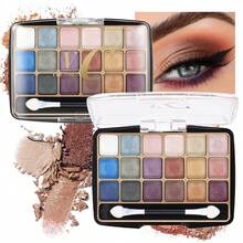 New 18-Color Eyeshadow Palette Built-In Double-Headed Brush Two-In-One Matte Pearlescent Eyeshadow Palette Inner Material Upgrade Long-Lasting Non-Fading Is A Perfect Christmas Gift, The Best Gift For Friends - 04# - Xem 2