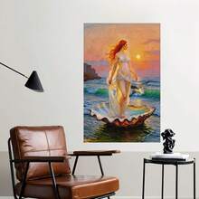 Framed Aphrodite Rising Goddess Of Love And Beauty Print,Birth Of Venus Whimsical Goth Wall Art,Coastal Ocean Decor,Esoteric Divine Femininity Gift Home Living Room Office Wall Decor, Perfect Gift And Wall Decoration - Đóng khung - Xem 4