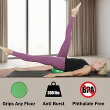 - Pelota de pilates de 9 pulgadas, color azul, para abdominales, ncleo y espalda, pelota de entrenamiento para gimnasio en casa, rutina de fitness y gimnasio, fcil de llevar en - Azul sin DVD - Ver 4