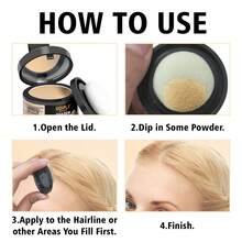 Goiple 0.18oz/5g Light Golden Hairline Powder, Waterproof And Sweat-Proof, For Filling In Sparse Hairline, Comes With Soft Sponge Puff - Light Blonde - View 9