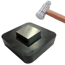 KLONKEE Juego de herramientas de joyería con yunque plano de acero, incluye alfombrilla de goma y martillo de cincelado, adecuado para reparación de joyería y estampado de metal - Multicolor - Ver 13