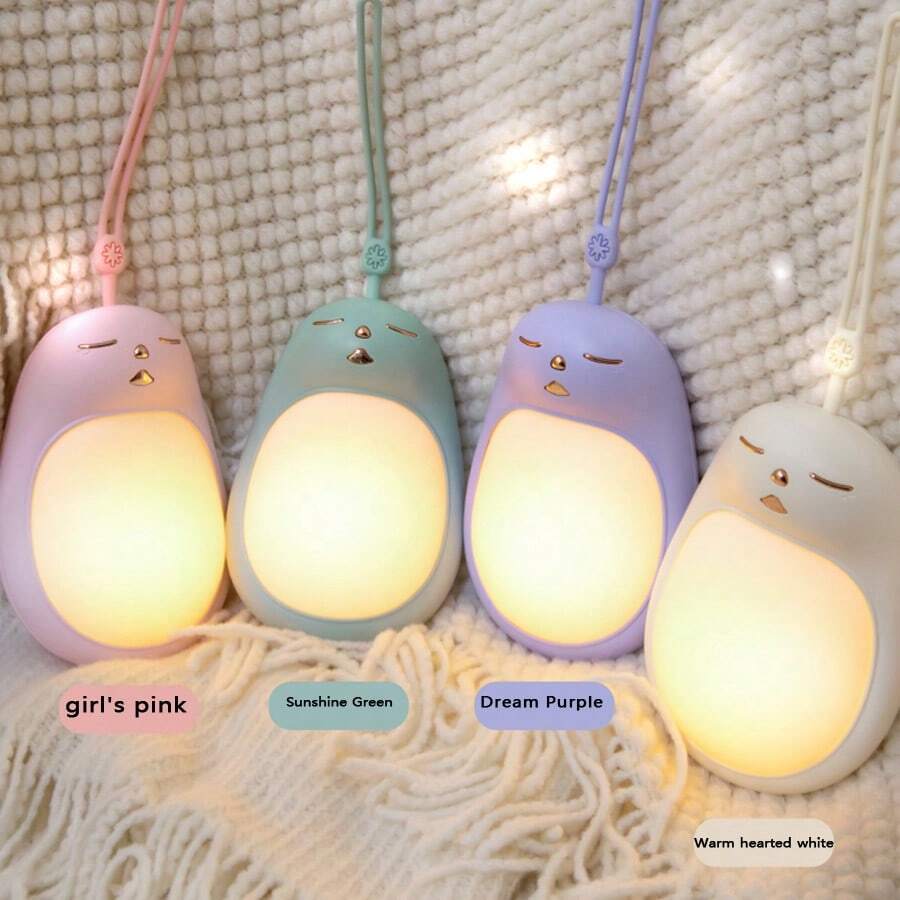 MEET SUN 1pc Rechargeable Hand Warmer With 1200mAh Lithium Battery, Portable Handheld With Light, 2 Temperature Settings