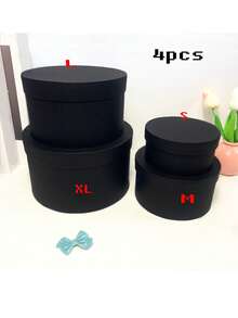 4 cajas redondas de regalo, cajas de flores, cajas de embalaje de regalo, adecuadas para el Día del Maestro, el Día de la Madre, el Día del Padre, San Valentín, Navidad (puede haber una ligera diferencia de color entre diferentes lotes, pero la calidad permanece sin cambios) - Multicolor - Ver 23