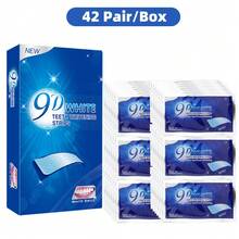 9D牙齿美白贴，5D牙齿美白，不敏感，7/14/28对装，有效去除黄渍、咖啡渍和茶渍，高效家用美白套装，显著提亮牙齿 - 藍色 - 查看 12