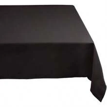 DII 100% Polyester, Machine Washable, Holiday, Dinner Solid Tablecloth 60 x 84, White, Seats 6 to 8 People(52x70" Negro) - Multicolor - Ver 1