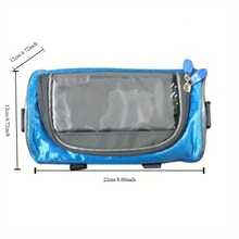 Cycling Bicycle Head Storage Bags Waterproof Shoulder Straps Tube Pockets Window Front Frame Holder Zipper Pack - Multicolor - View 13