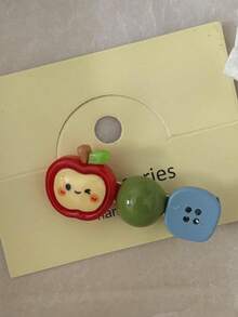 Cute Blushing Apple Clip Cartoon Soft Cute Girl Style Duck Clip Hair Clips, New Design - Multicolor - View 7