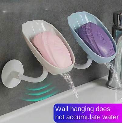 1/2 khay đựng xà phòng hình vỏ sò, giá đựng xà phòng treo tường có lỗ thoát nước, hộp đựng xà phòng sáng tạo, giữ cho xà phòng luôn khô ráo và sạch sẽ, dễ dàng vệ sinh, giá đựng xà phòng treo tường phòng tắm, kéo dài tuổi thọ xà phòng.