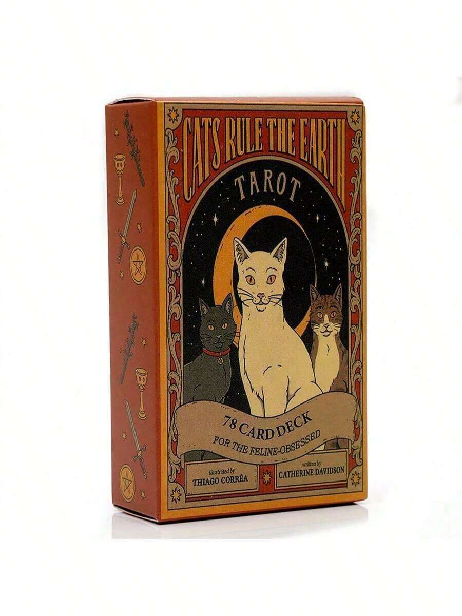 Exclusive Feline Tarot Cards Set For Fortune Telling And Party Fun Mystical Themed Divination Deck Gift For Game Nights Explore Spiritual Guidance With These Unique Tarot Cards Perfect For Beginners - Multicolor - View 1