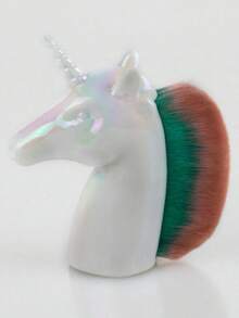 1支独角兽角化妆刷，不变形不掉毛，多功能美妆工具，可用作散粉刷、指甲粉刷、多色化妆刷、散粉刷、定妆粉刷，刷毛柔软亲肤，设计精美，刷毛结实耐用。 - 彩色 - 查看 12