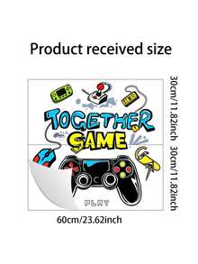 Creative Game Console Decorative Sticker (English) PVC Sticker Removable Self-Adhesive Easy-Tear Sticker Home Decor To Brighten Your Life Holiday Decorations Birthday And Graduation Gifts - Multicolor - View 6