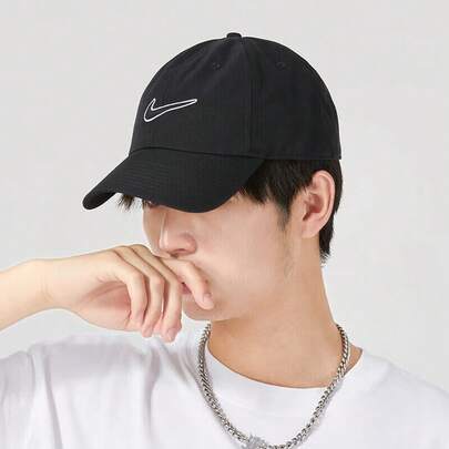 Nike 男女通用 CLUB CAP U CB SWSH 休闲运动棒球帽，2026 春季系列，FB5369-010