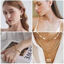 150pcs Assorted Size Rhinestone Pendants, 300pcs Gold Plated April Birthstone Beads For DIY Jewelry Making Earrings Necklaces Anklets Bracelets, Random Mixed Sizes - Yellow Gold - View 7