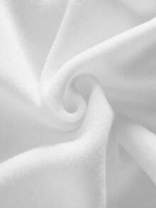 Young Girl Letter & Cartoon Print Crew Neck Long Sleeve Sweatshirt + Black Flare Pants - White - View 8