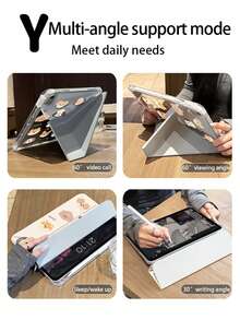 1 chiếc ốp bảo vệ máy tính bảng hai mặt HD in hình động vật hoạt hình, phù hợp với iPad 10/9/11 đời 2025, 2026, có nắp che ống kính, chức năng tự động bật/tắt màn hình, giá đỡ gập chữ Y đa góc với khe cắm bút, cần thiết cho văn phòng và học tập, không từ tính. - màu nâu - Xem 10