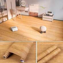 1roll Peel And Stick Vinyl Flooring Roll 17.72"X 118.11", Self Adhesive Vinyl Wood Flooring Planks Floor Tiles Stickers Waterproof For Bathroom Living Room Bedroom Kitchen RV Easy DIY Floor Coverings, Light Wood, Minimalist Home Decor - Multicolor - View 11