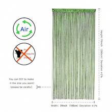 Beaded Curtain Door String Curtains For Doorway Tassels Beads Hanging Fringe Hippie Room Divider Window Hallway Entrance Wall Closet Bedroom Privacy Decor (Grass Green, 100*280cm),39inchWx110inchL(Packof1),GrassGreen - 草綠 - 查看 5