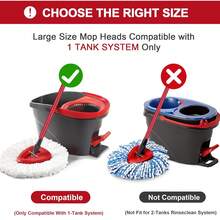 3 Pack Mop Replacement Heads For O-Ceda Mop Replace Head EasyWrin Spin Mop Heads Replacements, Microfiber Spin Mop Refills, Easy Cleaning Mop Head Replacement - 白色 - 查看 4