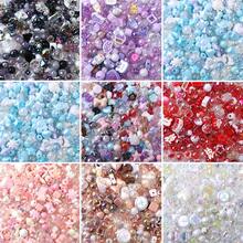 45g Hạt nhựa acrylic Y2K nhiều màu sắc hình hoa, trái tim, bướm, kẹo, phong cách Kawaii, thích hợp làm vòng tay và trang sức DIY. - Trộn màu ngẫu nhiên - Xem 2