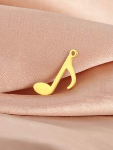 AMAXER 3pcs/Set Stainless Steel Music Note Pendant, Suitable For Handmade Necklace, Bracelet, DIY Jewelry Making, Holiday Gift, Wholesale - Simple Series - View 6