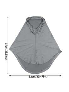 1pc Women's Solid Color Balaclava Ski Mask Neck Warmer Elastic Headband Turban, Breathable Comfortable Stretchy Wide-Brim Sweat-Absorbent Non-Slip Multifunctional Sports Headwear, Minimalist Fashion Scarf, Hood And Matching Headband In One, Easy To Wear And Go Out Stylishly - Black - View 2