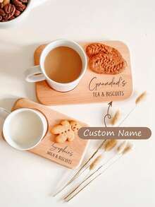 Customizable Tray, Personalized Home Tray, Carved Bamboo Tray - Customizable With Name And Age - Hand Wash Only - Ideal Gift For Grandma, Suitable For Birthday, Christmas, Halloween, Coffee Bar Accessories, Owl-Themed Weddings, Everyday Gifts, Vintage Enthusiasts - Home Decor