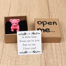 1pc "Open Me" Surprise Gift Box Set - Thoughtful Keepsake For Birthday, Anniversary, Valentine's Day, Wedding And Couples | Includes Love Card, Paper Materials, Cartoon Design, English Language, Premium Luxury Craftsmanship | Fantasy Design | Paper Craft, Bear Home Decor - Multicolor - View 12