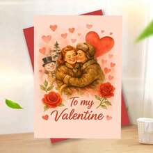 1 buah Kartu Ucapan Valentine Pasangan Romantis Musim Dingin dengan Mawar dan Manusia Salju, Dilengkapi Amplop, Ilustrasi Cinta Hangat untuk Hadiah Romantis, Sempurna untuk Teman, Kolega, Pasangan di Hari Valentine dan Acara Cinta Musim Dingin Spesial. - MultiWarna - View 12
