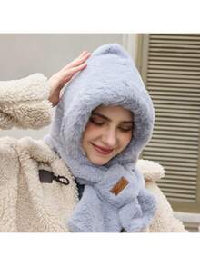 Hatastic Conjunto de bufanda y gorro de invierno para mujer - Protección térmica gruesa y suave para las orejas, gorro de punto con diseño empaquetable y artesanía de rayas, sin estiramiento, lavable a mano y cuello cruzado. Incluye accesorios decorativos aleatorios para un aspecto elegante. Día de San Valentín, accesorios de invierno, regalos de Navidad