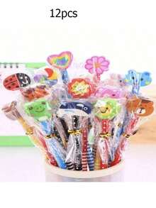 Cute Cartoon Design With Eraser Pencil, Creative School Supplies Writing Pencil, Stationery Set, Back To School - Multicolor - View 13