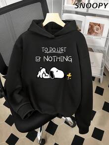 待办事项清单，不懒散风格女童连帽衫；欧美时尚百搭秋冬长袖上衣。