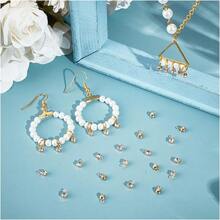 150pcs Assorted Size Rhinestone Pendants, 300pcs Gold Plated April Birthstone Beads For DIY Jewelry Making Earrings Necklaces Anklets Bracelets, Random Mixed Sizes - Yellow Gold - View 5