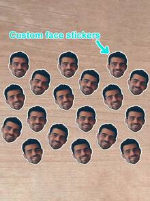 Adesivos Personalizados de Rosto e Cabeça, Decoração Criativa para Casa, Decorações de Festa, Aplicáveis em Carros, Paredes, Armários, Mesas, Copos, Garrafas de Água, Laptops, Adesivos de Rosto Personalizados