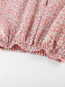 2pcs Women Pajama Set, Floral Print Short Sleeve Top And Long Pants, Vintage Palace Style Minimalist Fashion, Suitable For Spring, Summer And Autumn - Multicolor - View 11