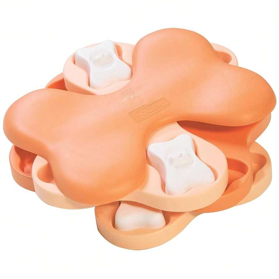 Outward Hound Nina Ottosson Puppy Tornado Dog Puzzle Interactive Treat Puzzle Dog Enrichment Dog Toy For Puppies, Level 2 Intermediate, Pink,1Count(Packof1),PuppyTornado(OrangeandTan) - 小狗龍捲風(橙褐色) - 查看 1