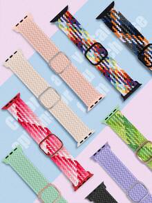 1 Stück St.Siabe elastisches Nylon Armband, verstellbares gewebtes Nylon Solo Loop Uhrenarmband kompatibel mit 38mm, 40mm, 41mm, 42mm, 44mm, 45mm, 49mm Smartwatches, geeignet für Series 9, 8, 7, 6, SE, 5, 4, 3, 2, 1, Ultra, Zubehörarmband