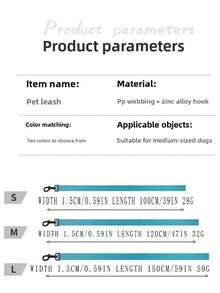 1pc Standard Pet Leash, Dog Walking Lead, Cat Leash For Free Movement, Traction Rope For Small/Medium Pets, Available In Multiple Colors - Multicolor - View 4