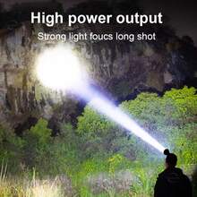 Powerful LED Headlight USB Rechargeable LED High Brightness Motion Sensor Spotlight Multifunctional Head Mounted Flashlight Outdoor Camping And Fishing Work Light