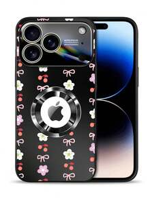 High-Quality Mobile Phone Case With Magnetic Closure For IPhone 17 Pro Max And 17 Air In CD Design With Full Screen Protection And Cute Cherry Blossom Bow. - Silver - View 5