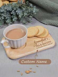 Customizable Tray, Personalized Home Tray, Carved Bamboo Tray - Customizable With Name And Age - Hand Wash Only - Ideal Gift For Grandma, Suitable For Birthday, Christmas, Halloween, Coffee Bar Accessories, Owl-Themed Weddings, Everyday Gifts, Vintage Enthusiasts - Home Decor