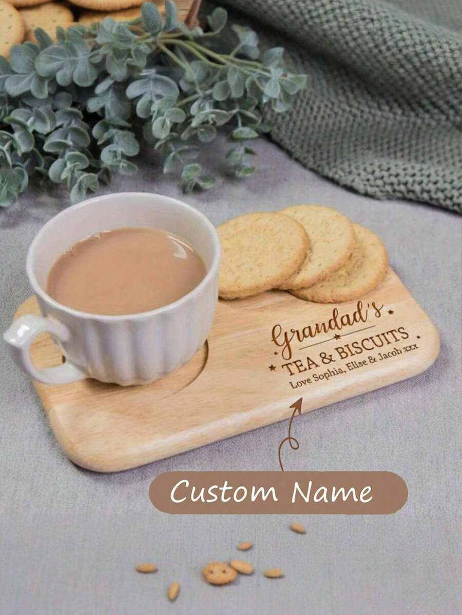 Customizable Tray, Personalized Home Tray, Carved Bamboo Tray - Customizable With Name And Age - Hand Wash Only - Ideal Gift For Grandma, Suitable For Birthday, Christmas, Halloween, Coffee Bar Accessories, Owl-Themed Weddings, Everyday Gifts, Vintage Enthusiasts - Home Decor