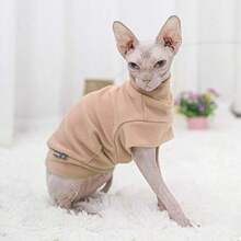 YSudadera de forro polar para perros pequeños Sudaderas con capucha para clima  primavera suave chaleco engrosamiento calido para gatos cachorros ropa sueter de invierno sudadera para mascotas Pijamas para perros pequeños gatos cachorros pequeño beige - Beis - Ver 5