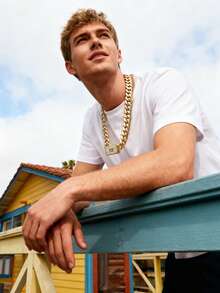Miami Cuban Link Chain 14mm 14K Gold Plated - 316L Stainless Steel Lifetime No Tarnish Waterproof With Luxury Iced Diamond S Logo Clasp, Hip Hop Streetwear Jewelry - 金色 - 查看 8