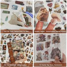Large 24 Sheets Pre-Cut Journal Sticker Book For Junk Journal Supplies, 452pcs Vintage Washi Stickers For Journaling, ScrapbooFKing, Collage Materials, Bujo, Planners, Art Crafts,RetroTime - RetroTime - 查看 4