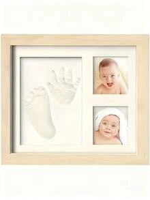 Footprint And Handprint Mud Set, Girl And Boy Photo Frame Set, Baptismal Gift, New Parent Gift, Perfect Memory And Children's Room Decoration Baby Materiality, Freshman Party, Baby Welcome Party, Commemorative Available. The Set Is Very Comprehensive For You, Easy To Use, And Won't Get Dirty - Multicolor - View 13