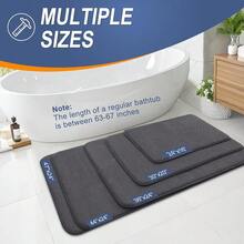 Thick Memory Foam Bath Mat Rug 36x24, Extra Soft Absorbent Bathroom Rug, Quick Dry Bath Mats, Non-Slip, Machine Washable Carpet For Bathroom, Tub And Shower, Home Decor Accessories, Dark Grey,36inchx24inch,DarkGrey - DarkGrey - View 6