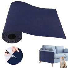 Cat Scratch Couch Furniture Protector, Adhesive Cat Scratch Pad Deterrent For Furniture, DIY Climbing Cat Scratcher Couch Protector From Cat Claws Scratching For Indoor (Navy,78.7x15.8In),78.7x15.8Inch,Navy - Navy - 查看 1