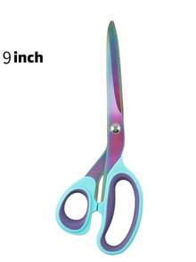 Stainless Steel Colorful Titanium Coated Sewing Scissors, Dressmaking, Cutting Fabrics, PU Leather - Multicolor - View 13