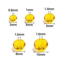 50-200 hạt pha lê Áo sáng bóng & hạt thủy tinh vàng, hạt trang sức thủ công đa năng thời trang cổ điển DIY, hạt giãn cách thích hợp làm vòng tay tình bạn, hoa tai, mũ đội đầu, mặt dây chuyền, đồ trang trí quần áo, đồ thủ công và phụ kiện thời trang sáng tạo - Màu vàng - Xem 7
