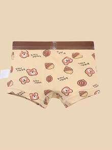 4条装男童柔软亲肤卡通动物印花舒适三角裤，幼儿/小童/大童适用